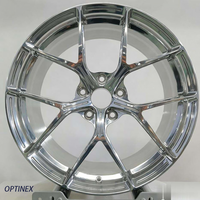 Jantes forgées personnalisées en argent poli brossé, 5 branches, 18 19 20 21 22 pouces, 5x130 5x120 5x114.3 5x112 pour BMW AUDI