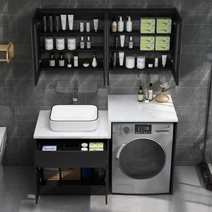 Moderno lavadero del gabinete del cuarto de baño del <span class=keywords><strong>PVC</strong></span> <span class=keywords><strong>para</strong></span> <span class=keywords><strong>lavadora</strong></span> - Product Image 5