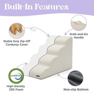 Escaleras para Perros Pequeños y Gatos, Rampa para Mascotas para Cama y Sofá con Espuma Certificada CertiPUR-US y Base Antideslizante - Product Image 3