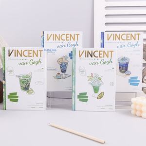 Cuaderno Lianhua con Borde <span class=keywords><strong>de</strong></span> Pincel, Diario <span class=keywords><strong>de</strong></span> Estilo Retro con Acabado <span class=keywords><strong>de</strong></span> Pintura al Óleo, <span class=keywords><strong>Libro</strong></span> Vacío para Estudiantes, Regalo para Mejores Amigos - Product Image 2