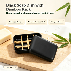 Vente en gros de porte-<span class=keywords><strong>savon</strong></span> en bambou écologique personnalisé avec logo, avec plateau de drainage et couvercle, pour la salle de bain, la <span class=keywords><strong>douche</strong></span>, le camping - Product Image 4