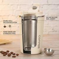 Tasses en acier inoxydable personnalisées de 380 ml et 510 ml avec couvercle à affichage de la température, gobelet isotherme à double paroi pour cadeau, rentrée scolaire