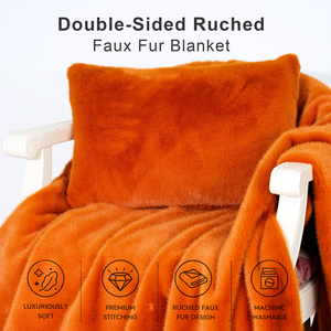 Couverture en <span class=keywords><strong>fausse</strong></span> <span class=keywords><strong>fourrure</strong></span> de luxe, haute capacité de rétention de chaleur, carrée, taille pleine, couverture en <span class=keywords><strong>fausse</strong></span> <span class=keywords><strong>fourrure</strong></span> - Product Image 2