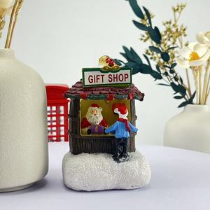 Ornement de table en résine LED de haute qualité, fait main, petite cabane de Noël lumineuse, boule de Noël colorée, style adorable - Product Image 3
