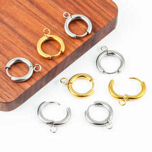 <span class=keywords><strong>Tide</strong></span> Point Jewelry Factory, pendientes de concha chapados en oro de acero inoxidable, anillo de soldadura, accesorios de joyería, colgante de moda DIY - Product Image 1