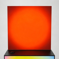 Lampe murale LED d'ambiance pour la maison, avec effet coucher de soleil, dégradé lumineux, cadre noir, application intelligente et télécommande, idéale pour les anniversaires et le Ramadan
