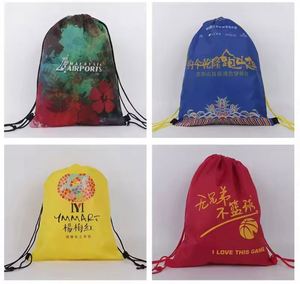 Customized Logo High Quality Sports Fitness Travel Waterproof <b>Backpack</b> 210d <b>Cheap</b> Polyester Drawstring Bag Custom Gifts - Product Image 6