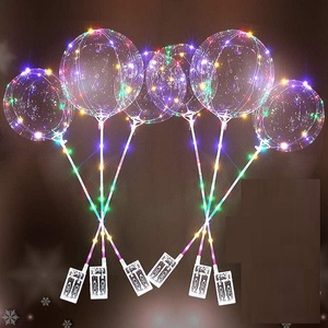 Ballons Bobo à lumière LED Ballon à bulles clair lumineux à 3 niveaux Poignées clignotantes Guirlande lumineuse pour la remise des diplômes du Ramadan - Product Image 2
