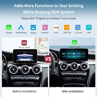 CarPlay/Android Auto sans fil, GPS portable, écran tactile multimédia 12,3'' pour Mercedes-Benz NTG5.0 GLA/CLA/GLC W205