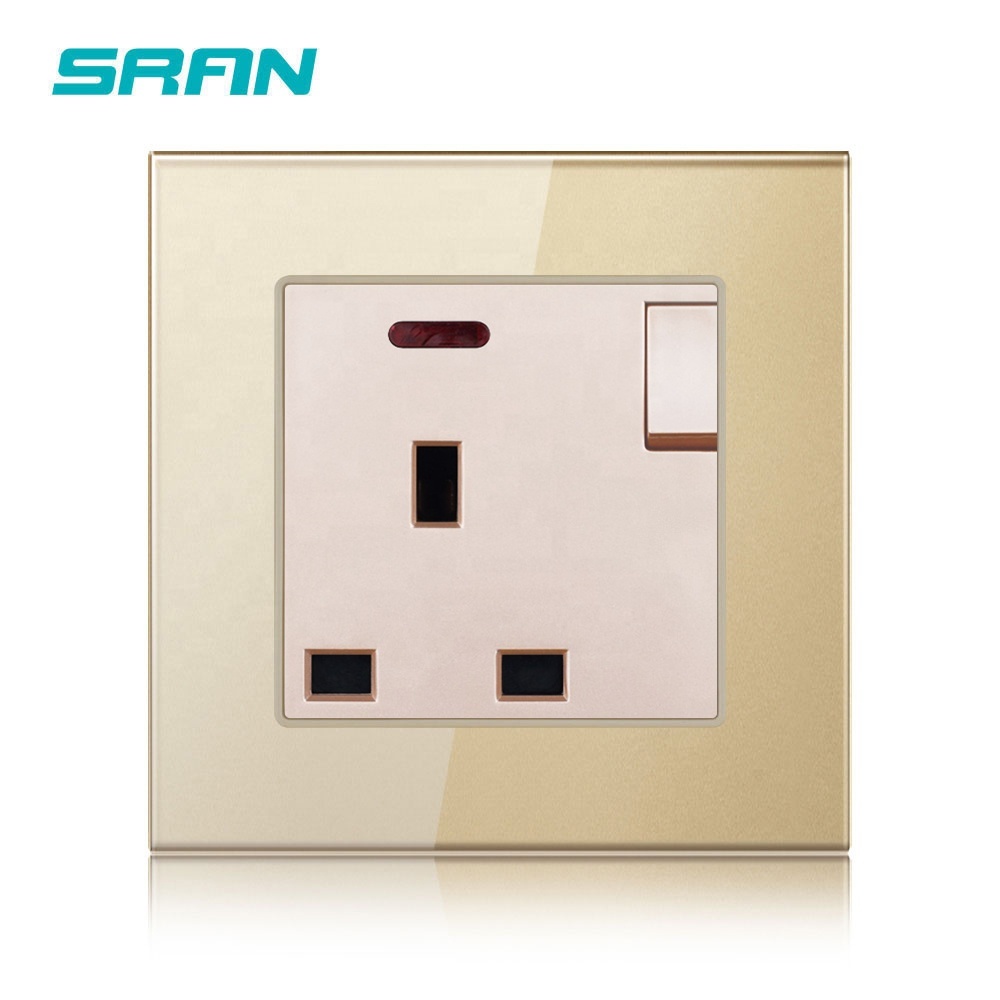 Gang Switch Sran 13A 1 Gang Switched Socket British Standard Wall Socket Switch With Neon