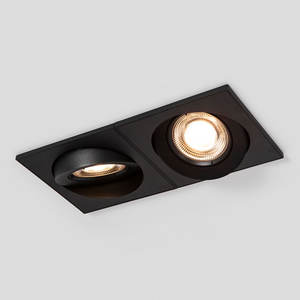 Nuevo Diseño Cuadrado Estilo Nórdico Interior Diseño Delgado 2*30W Downlight Redondo <span class=keywords><strong>Atom</strong></span> TRIM TILT Downlight LED Empotrable - Product Image 2