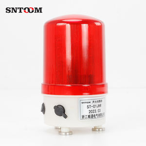 SNTOOM Luz de Advertencia Giratoria LED Roja de Alta Luminosidad ST-01JHR, Dispositivo de Alarma Audible y <span class=keywords><strong>Visual</strong></span> con Carga Magnética, 12V/24V/220V - Product Image 2
