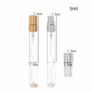 Customer Logo Clear Mini 3ml 5 ml Perfume Bottle <strong>Spray</strong> 10ml Tube Parfum Golden/<strong>Silver</strong> Lid 2ml Perfume <strong>Spray</strong> Bottles with Box - Product Image 4