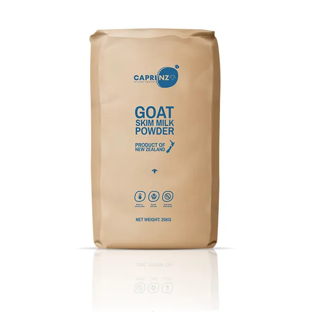 Natrual vente en gros de 25kg, sac de 25kg de poudre d'écume de lait de chèvre Pure de nouvelle-zélande 100% pour humain