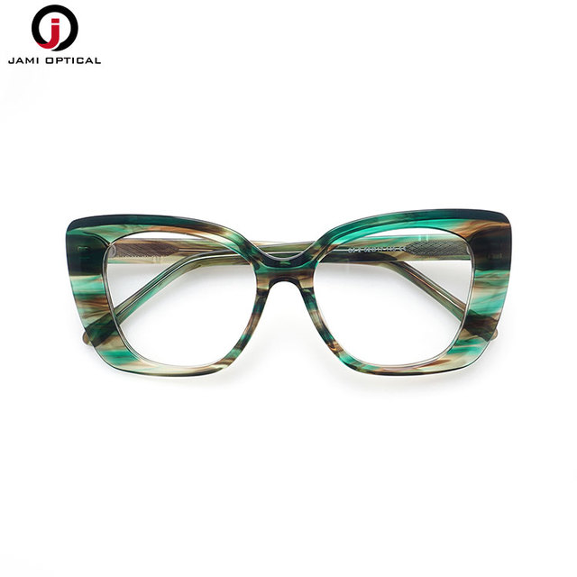 High Quality Fashion Colorful Acetate Eyewear Handmade Oversize Optics Animal Cat Eye Frame Design Women Glasses Frame