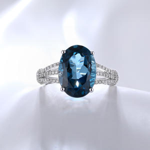 Bague de fiançailles pour femme, style italien vintage, sertie de cristaux et de strass, luxe et mode, vente directe d'usine - Product Image 3