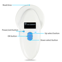 Lector de Chip para Mascotas, Dispositivo de Identificación de Perro y Gato, Lector de Microchip de 134,2 KHz, HDX EMID de Animal, HDX y EMID de 1 a 2, 2, 2
