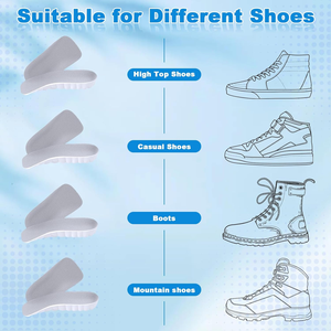 Semelles intérieures invisibles pour augmenter la taille, rehaussement de 3 cm pour chaussures homme et femme, coussin caché pour augmenter la taille, mousse EVA PU souple à mémoire de forme - Product Image 3