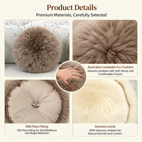 Coussin de chaise en fourrure d'agneau australien, véritable cuir d'agneau, tissu en daim, soie, peluche douce