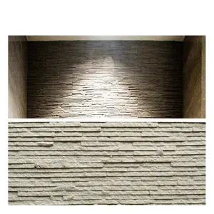 Travertine Đá Nhân Tạo cho biệt thự nội thất và ngoại thất sửa đổi vật liệu đất sét phải đối mặt với gạch Bảng điều khiển