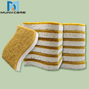 Esponja de Pulpa de Madera en Forma de Cintura Munkcare, Caja de 12 Piezas, Estropajo para Limpiar Platos de Cocina - Product Image 2