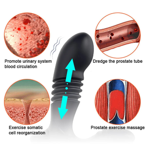 100% mainan intim dapat diisi ulang Gel silika lunak pemijat prostat penggetar <span class=keywords><strong>Anal</strong></span> otomatis sunyi tahan air untuk wanita - Product Image 5