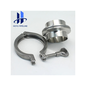 HOYU Đầu Nối Ống Thép Không Gỉ 304 Đầu Mối Hàn Vệ Sinh + Kẹp Ba + Bộ Gioăng Ptfe Đầu Nối Kẹp Ba Chân 306 - Product Image 1