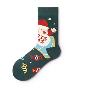 Chaussettes de Noël personnalisées tendance, échantillon gratuit, emballage design, impressions créatives Père Noël et bonhomme de neige, chaussettes festives parfaites - Product Image 3