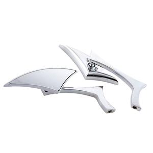 8mm/10mm Chrome <span class=keywords><strong>Moto</strong></span> Lame Universelle Rétroviseurs Latéraux Compatible pour Harley Street Bike Scooter Chopper Cruiser <span class=keywords><strong>Spo</strong></span> - Product Image 1