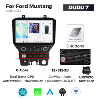DUDUAUTO DUDU7 A7870 AKM7739 VELVET DSP QLED Système stéréo double pour voiture pour Ford Mustang 2015-2022 SYNC 3