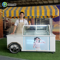 Chariot à glaces vintage à vendre, chariot à glaces portable, stand à glaces mobile