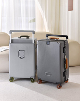 Valise à roulettes souple avec poignée large, nouvelle conception 2026, avec roulettes à glissière, valise à roulettes pour les voyages