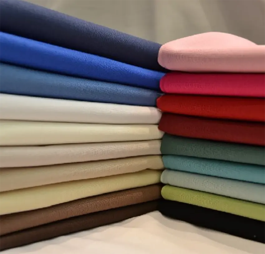 Vải nguyên liệu cho quần áo đồng bằng, 90% cotton10 % Cashmere Fleece sườn sợi ngang đan len vải Nhẹ Mùa Xuân/