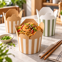 Boîtes à emporter en papier kraft de qualité alimentaire personnalisées, contenants jetables pour collations, pour la livraison, les restaurants, les stands de nourriture
