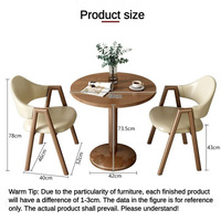 Nouvelle collection de meubles de salon, prix bas, table ronde en noyer simple et durable, ensemble de chaises en bois pour la maison, café