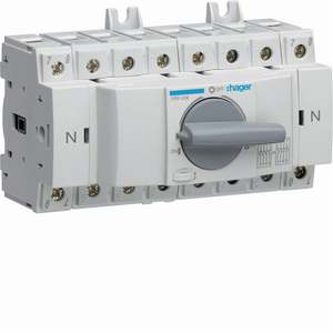HIM408 Personalizzabile con interruttore di commutazione modulare Hagers con controllo rotativo manuale 3P+N 80A 8M - Product Image 1