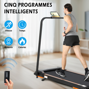 Motorized Mini <strong>Walking</strong> <strong>Pad</strong> for Home Fitness Folded Fitness Treadmill with LED Display for Body Building and Calorie Tracking - Product Image 5