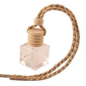 Botella de Vidrio Cuadrada Transparente de 8 ml para Difusor de Perfume para Coche, Vacía, para Colgar - Product Image 5