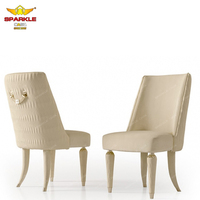 Fauteuil SPARKLE élégant meubles de salle à manger de luxe chaise de salle à manger pour la maison chaise de salle à manger moderne rembourrée en cuir