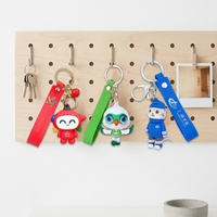 Anime PVC Lipstick Custom Wholesale Gun Cute Mini Camera Customizable Pom Pom Personalized Photo Keycap Carabiner Keychain Charm