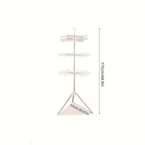 Séchoir à linge pliable à 2/3 niveaux avec 3 pieds et bras de suspension rotatifs - Séchoir à linge peu encombrant, idéal <span class=keywords><strong>pour</strong></span> une utilisation en intérieur/extérieur - Product Image 6