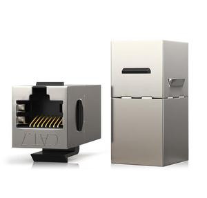 CAT 7 RJ45 en línea acoplador Keystone <span class=keywords><strong>Jack</strong></span>, blindado hembra a hembra - Product Image 1