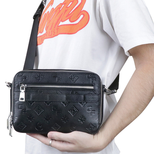 Men PU <b>Leather</b> Crossbody <b>Bag</b> <b>Small</b> Shoulder <b>Bag</b> Casual Messenger <b>Bag</b> Phone <b>Bag</b> With Adjustable Strap For Daily Use - Product Image 4