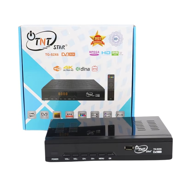 Factory Direct Sales Cross-Border Quad Core Android 15 4K 802.11ac WiFi Set-Top Box for Africa DVB-S2X Foreign Trade Export