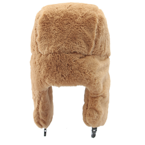 大人用ぬいぐるみライディングハット秋冬新作アウトドア耳保護防風模造ウサギ毛皮無地 - Product Image 6