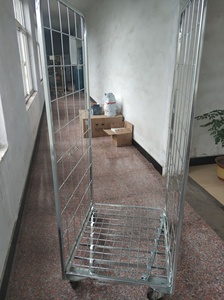 Cuộn <span class=keywords><strong>Container</strong></span> Với Bốn Bánh Xe Dây Lưới Kim Loại Gấp Xe Đẩy Lồng Cuộn Cuộn <span class=keywords><strong>Pallet</strong></span> Lồng - Product Image 6