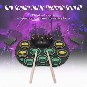 Electronic Drum <b>Pad</b> Roll-Up Portable Practice Kit With Bluetooth Wireless Function For Music Training And Entertainment - Product Image 3