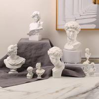 Sculptures d'Art Style Nordique Résine, Célèbres Figurines Grecques, Buste Romain David et Vénus, Statue pour Ornement de Bureau, Décoration de Studio et Maison