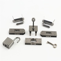 Vente directe usine : Ensemble de 7 serrures pour sacs, en alliage de zinc moulé sous pression, durables, avec base de serrure à œillet carré et serrures à torsion, pour usage urbain