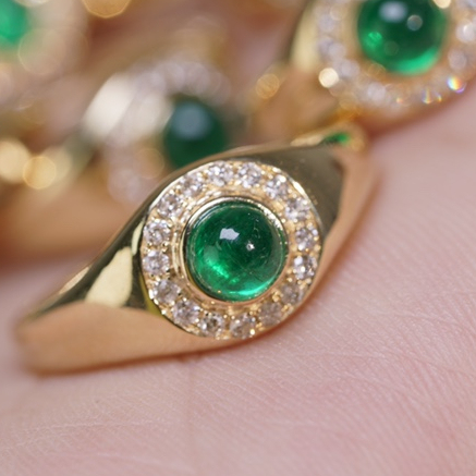 Xinfly 0.5ct Real Emerald 0.15ct Natural Diamond Engagement Ring 18K Gold Fine Jewelry Bezel Setting for Weddings Parties Hot